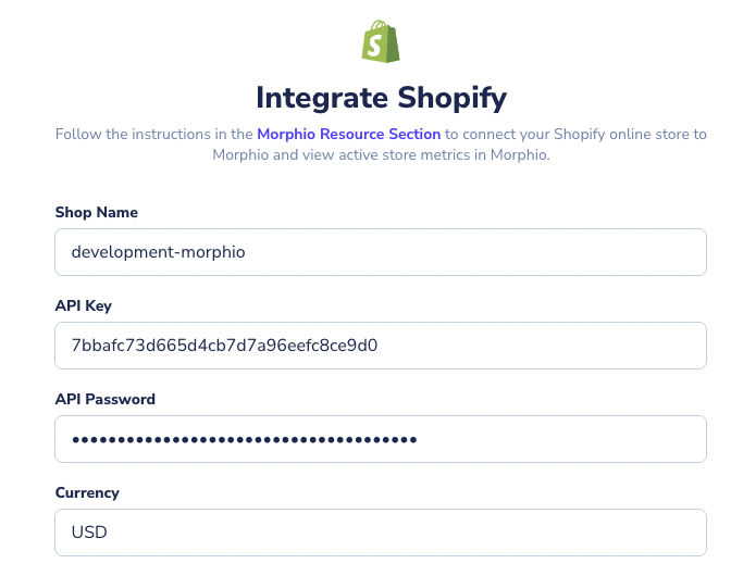 Shopify integration - step 7